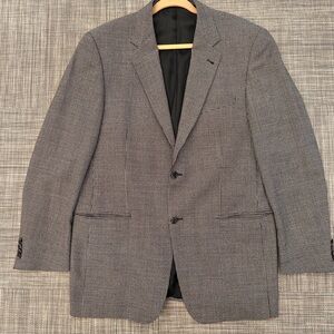 Wool silk blend 40L Men's Gray Blazer vintage Joseph abboud